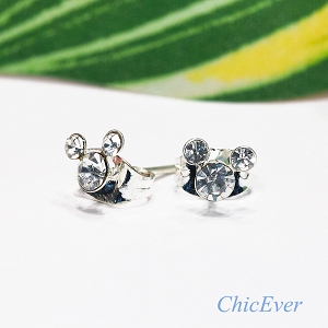 20x Mini-Ohrstecker Micky maus 8312 - silber